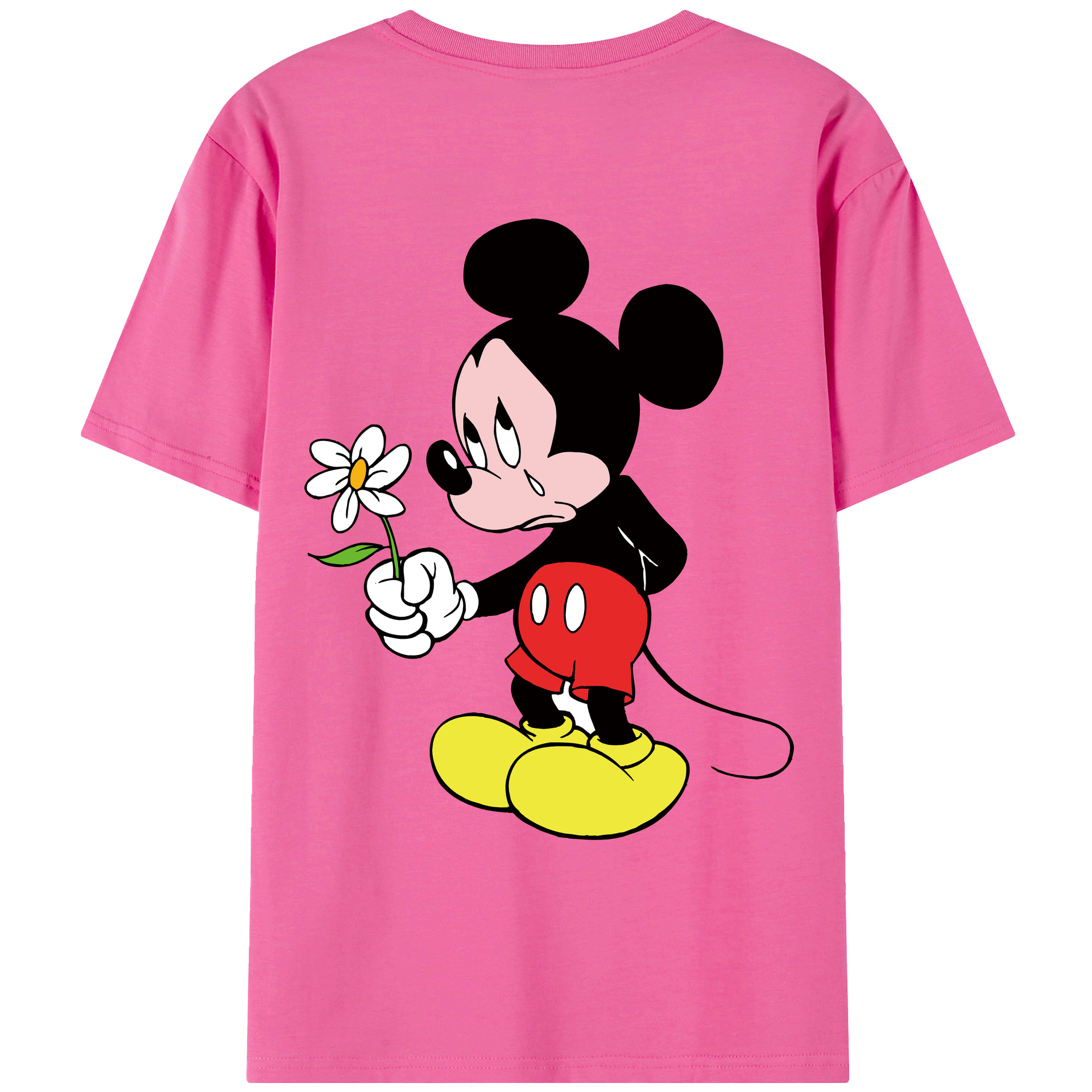（画像用） ミッキーマウス Mickey Mouse レディース半袖Tシャツ(バックプリント)